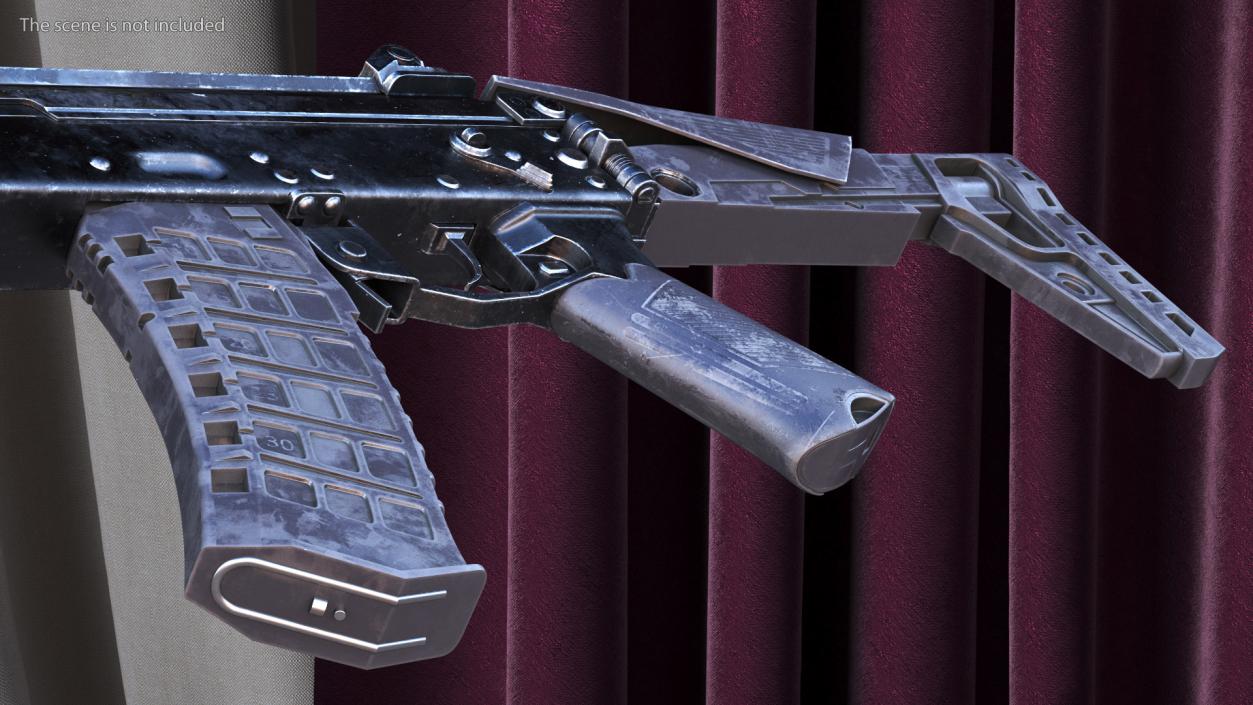 3D Shabby AK-12 Silenced Assault Weapon