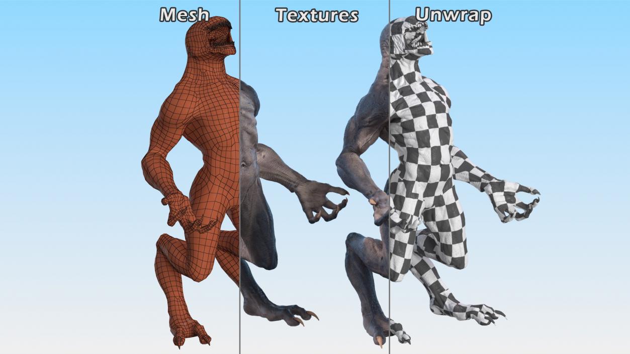 3D model Monster Creature Standing Pose