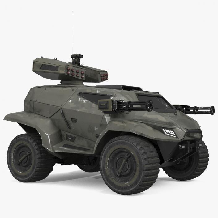 Worn Fantastic Military Vehicle Khaki 2 3D model