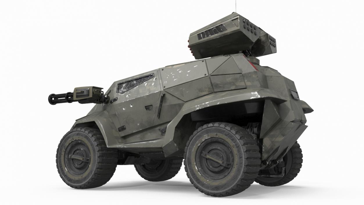 Worn Fantastic Military Vehicle Khaki 2 3D model