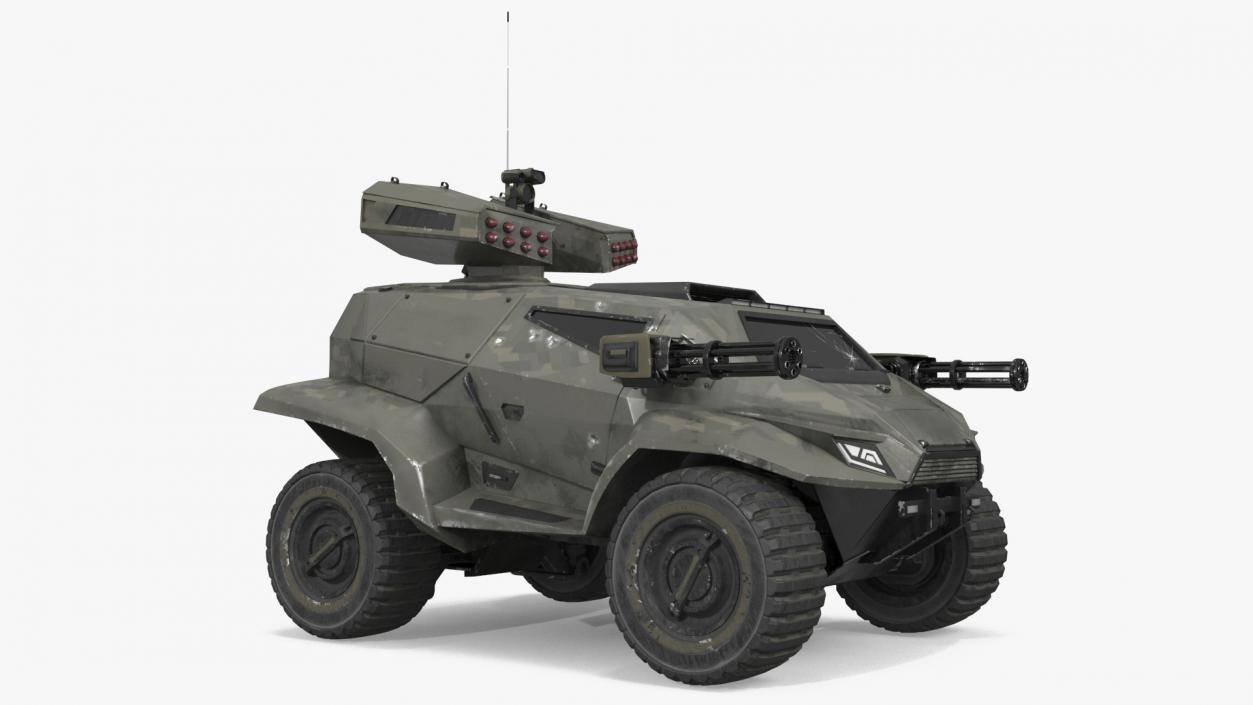 Worn Fantastic Military Vehicle Khaki 2 3D model