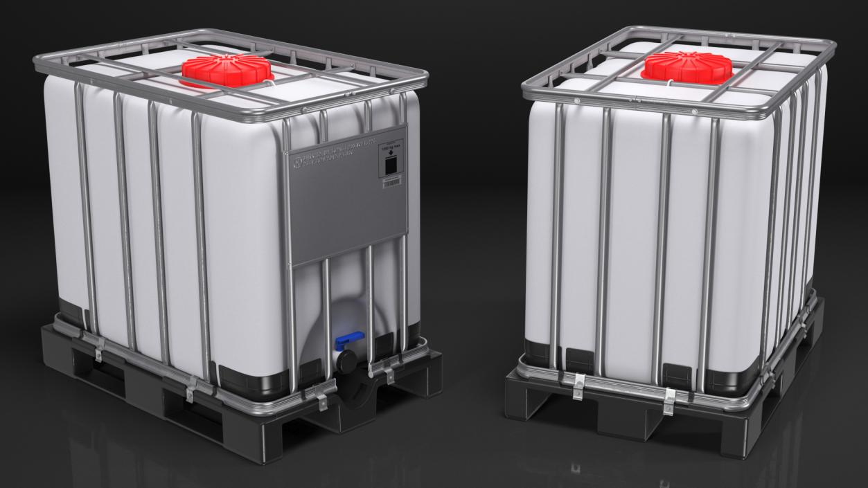 3D model IBC Container 640 Litre UN Approved Plastic Pallet