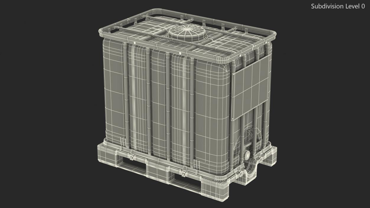 3D model IBC Container 640 Litre UN Approved Plastic Pallet