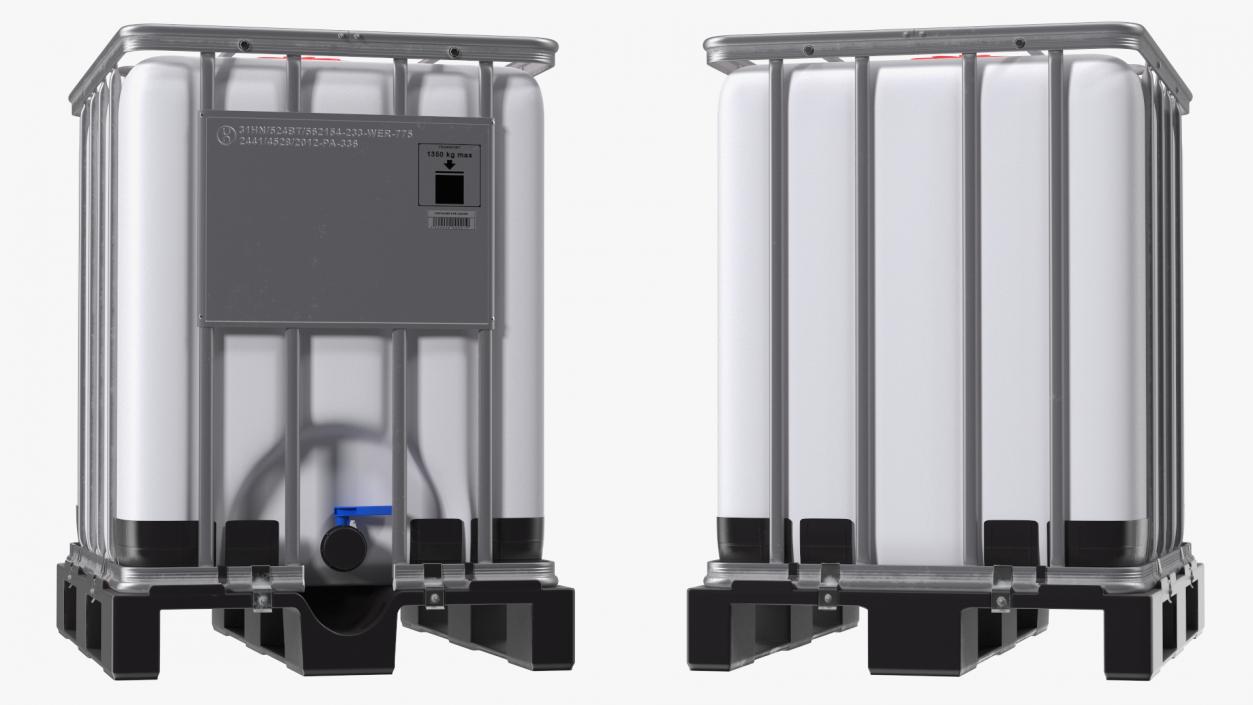 3D model IBC Container 640 Litre UN Approved Plastic Pallet