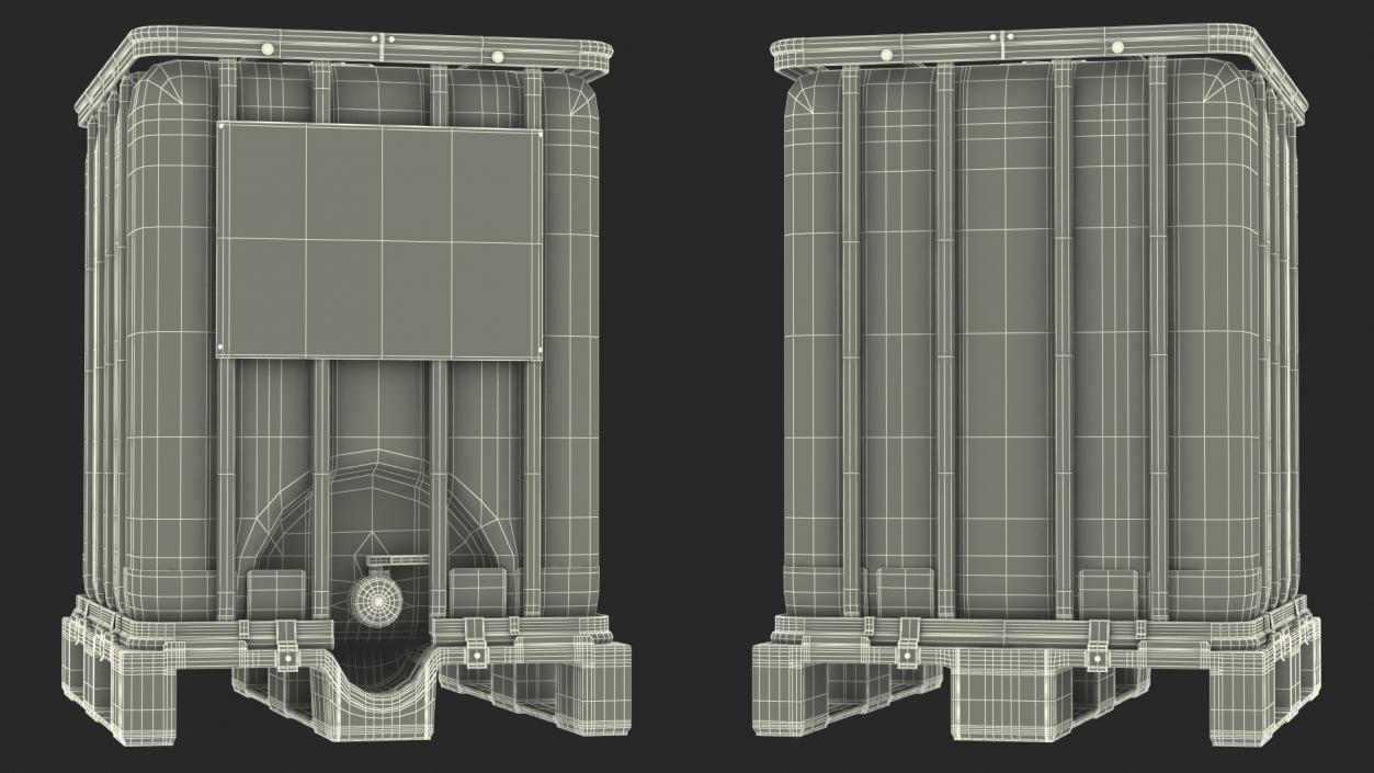 3D model IBC Container 640 Litre UN Approved Plastic Pallet