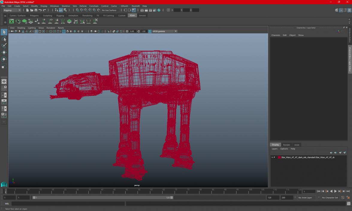 3D model Star Wars AT AT Dark