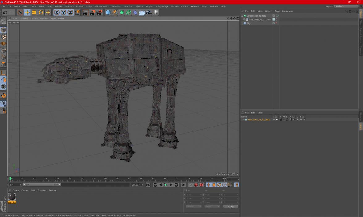 3D model Star Wars AT AT Dark