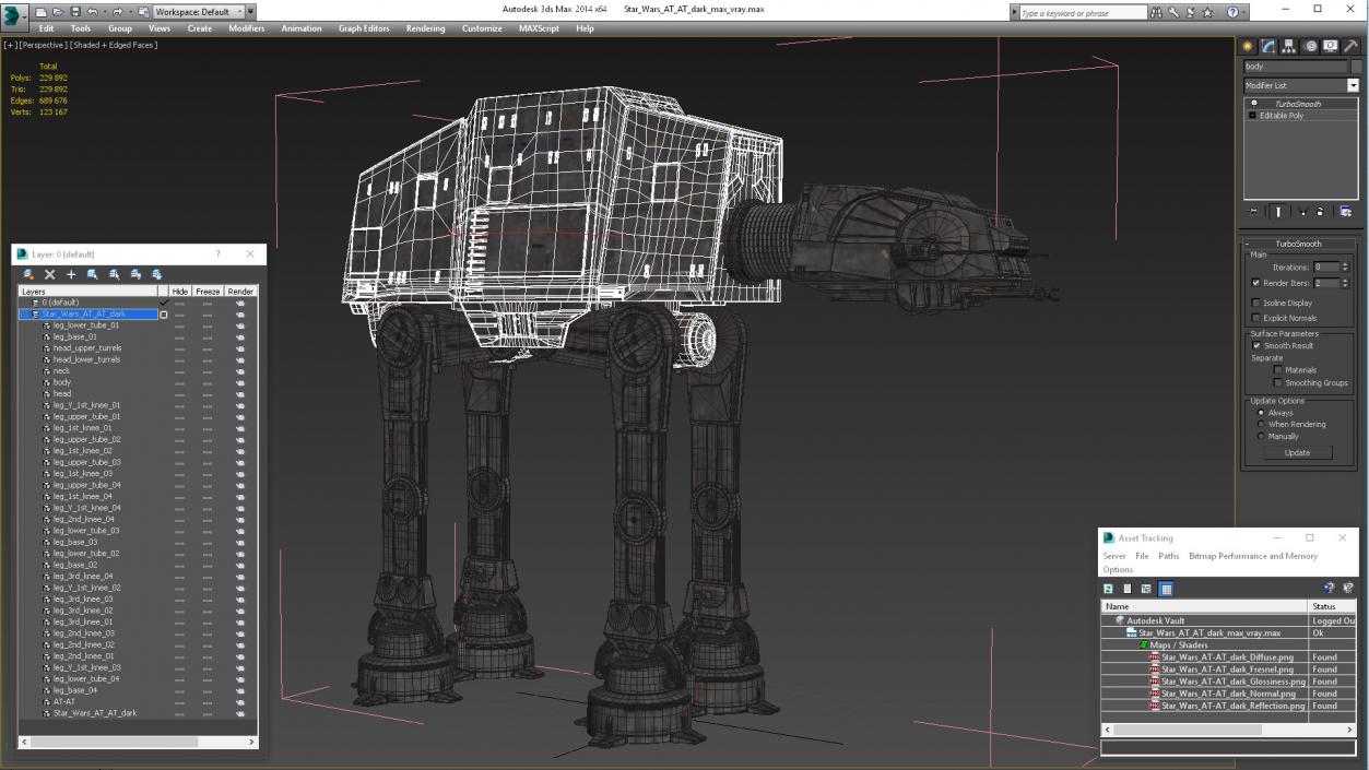 3D model Star Wars AT AT Dark