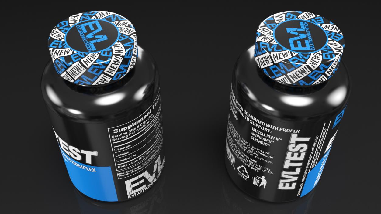 3D EvlTest Testosterone Booster model