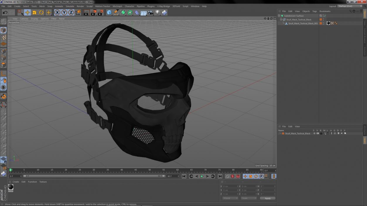 3D model Skull Mask Tactical Black