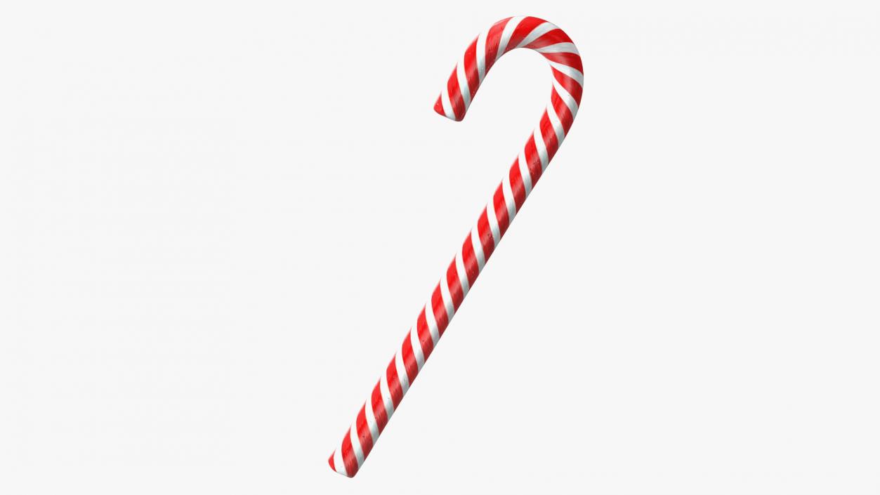 Christmas Cane Lollipop Red 3D