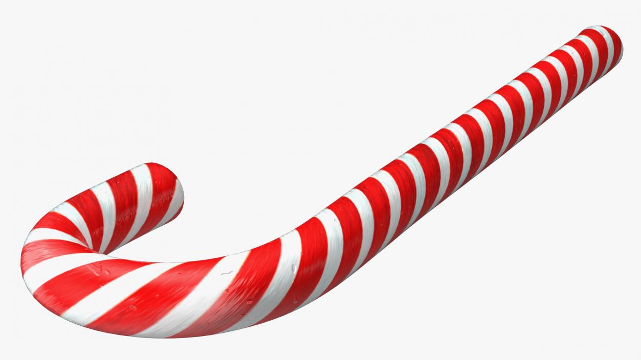 Christmas Cane Lollipop Red 3D