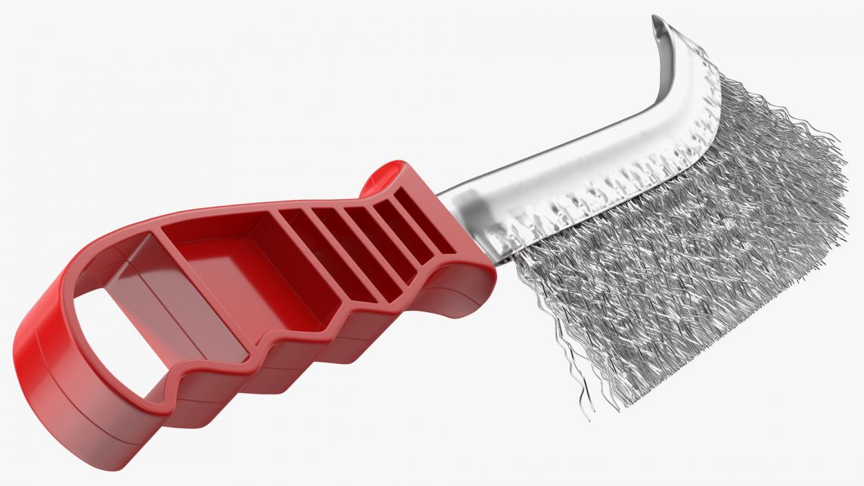 3D Steel Wire Brush with Plastic Handle