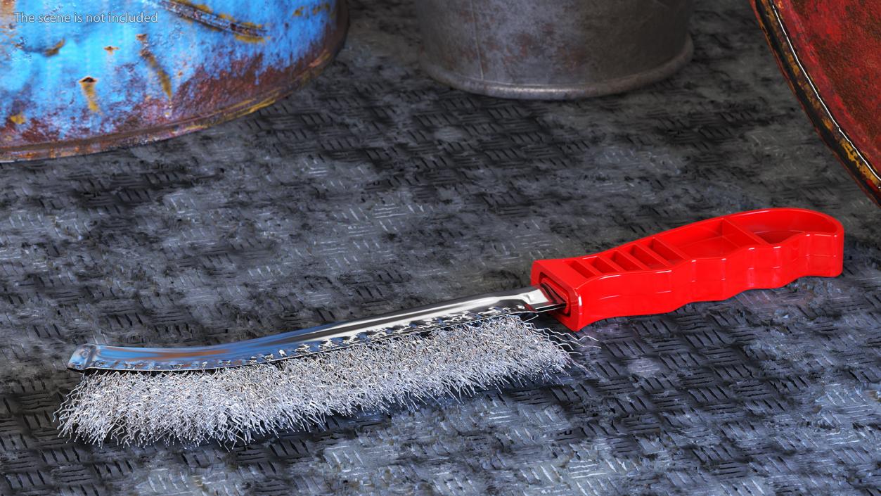 3D Steel Wire Brush with Plastic Handle