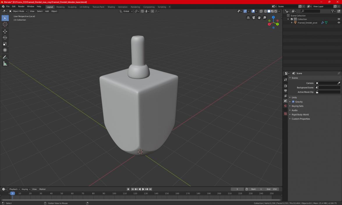 Framed Dreidel 3D model