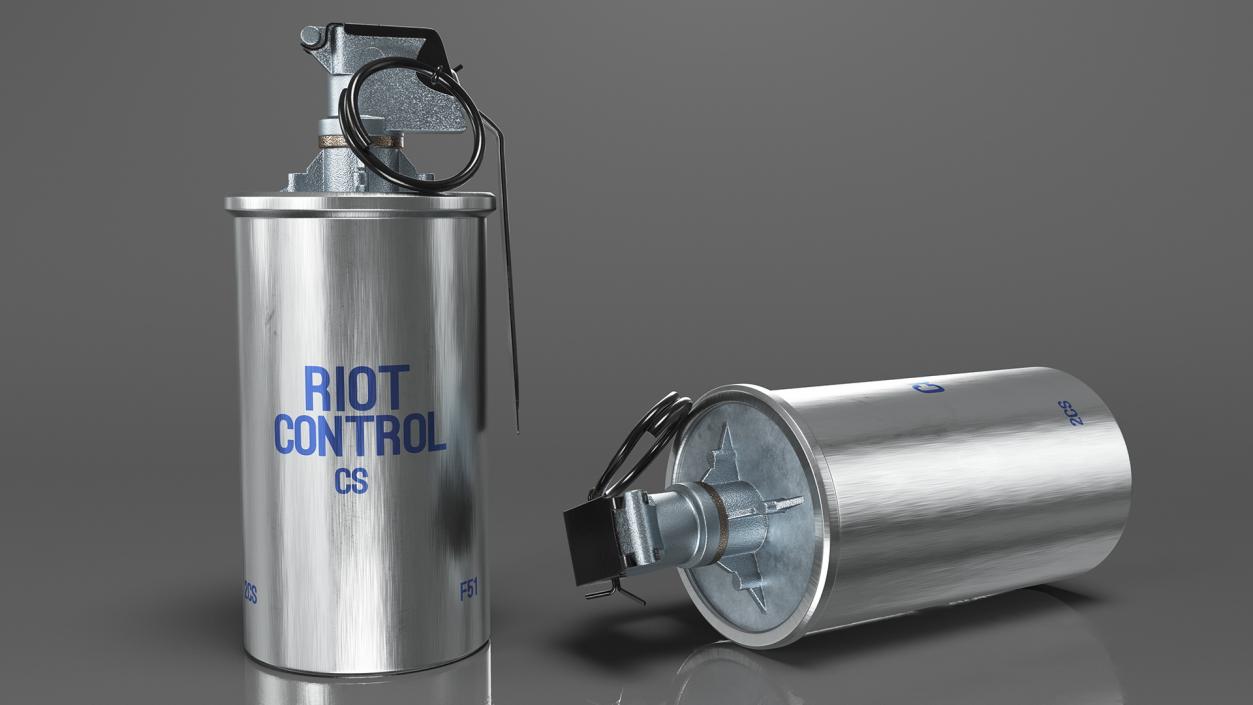 ABC M7A2 Riot Control CS Hand Grenade 3D