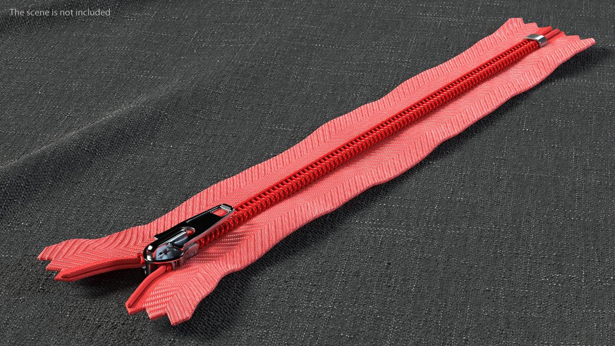 Nylon Coil Zippers Collection 3D model