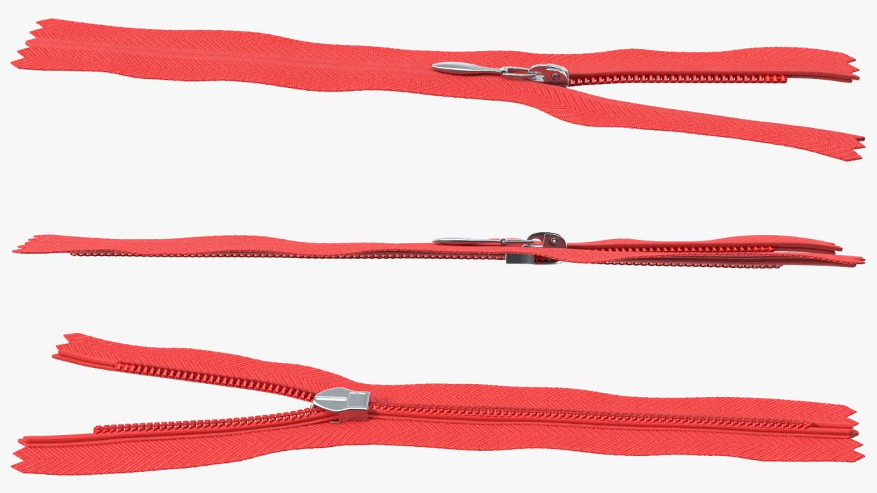 Nylon Coil Zippers Collection 3D model