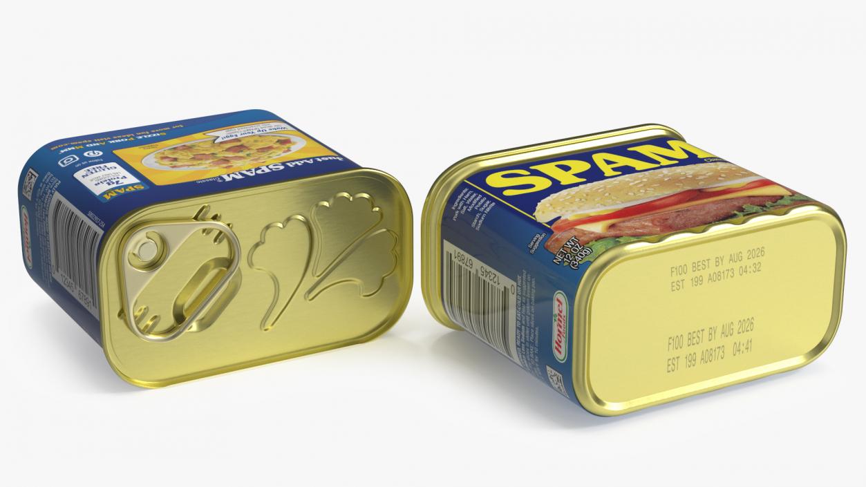 3D Spam Canned Food Closed model