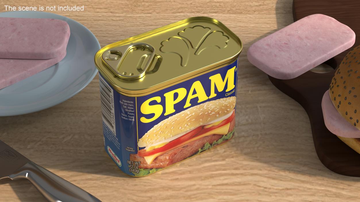 3D Spam Canned Food Closed model