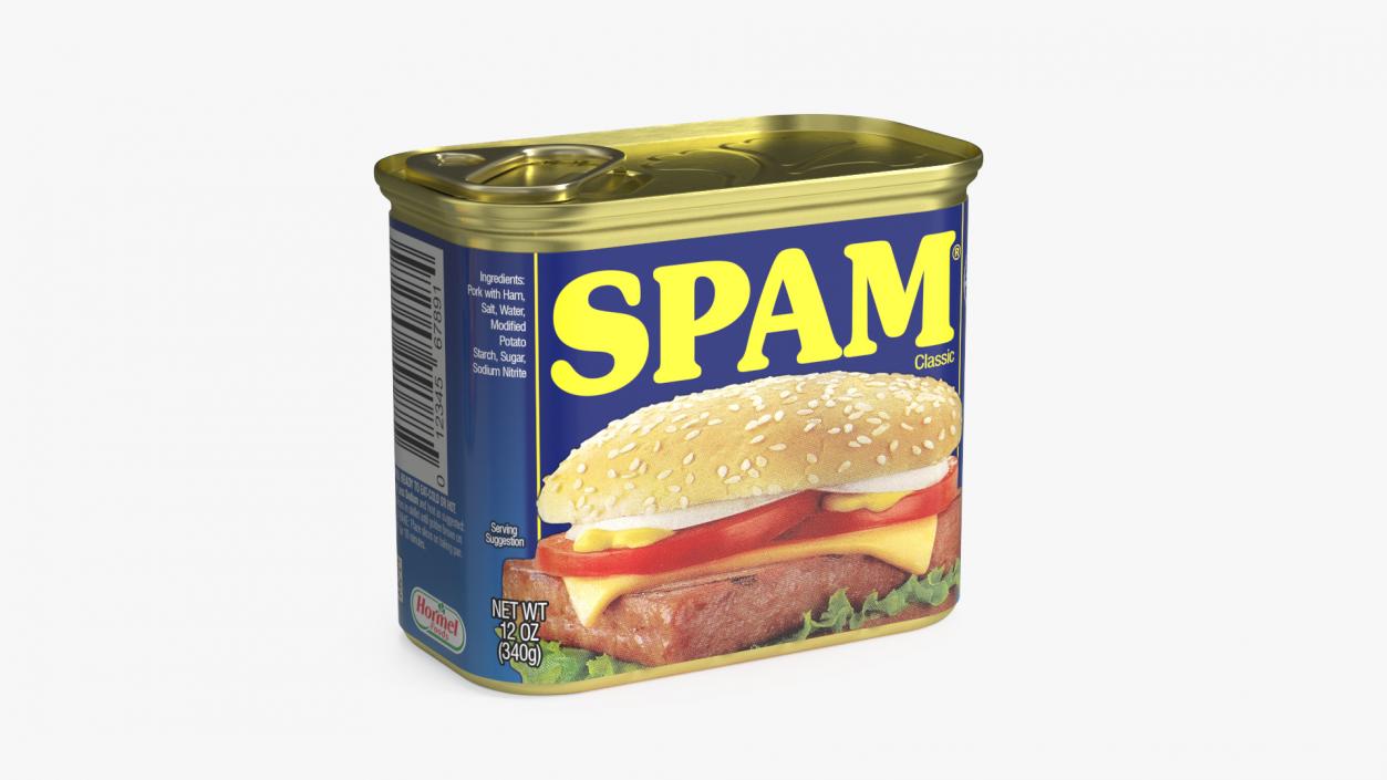 3D Spam Canned Food Closed model