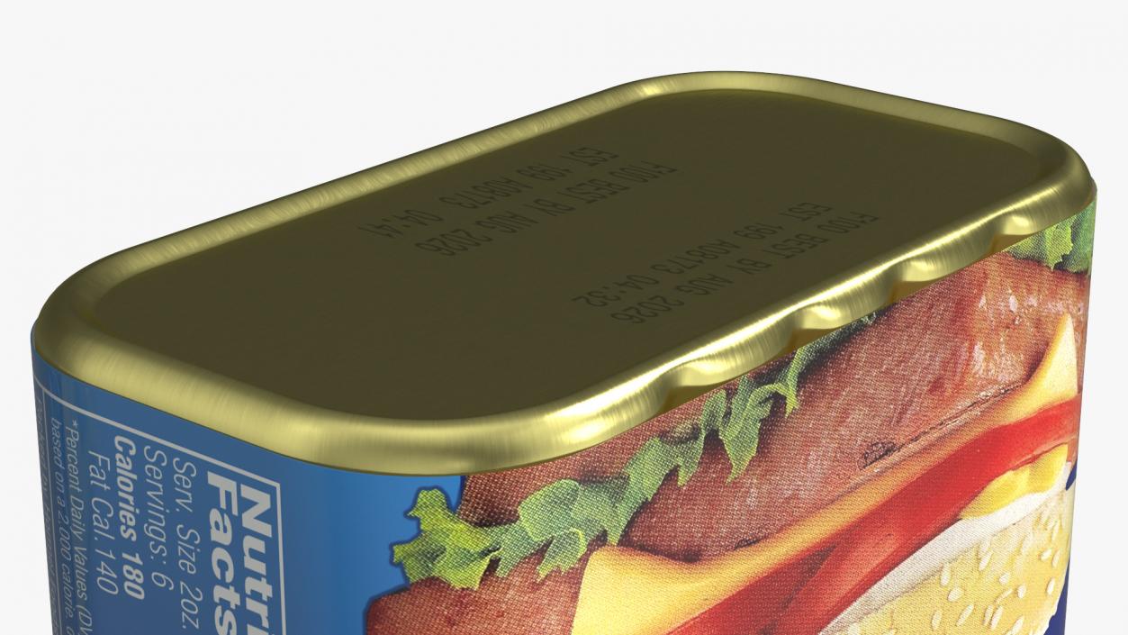 3D Spam Canned Food Closed model