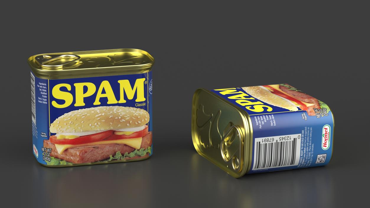 3D Spam Canned Food Closed model