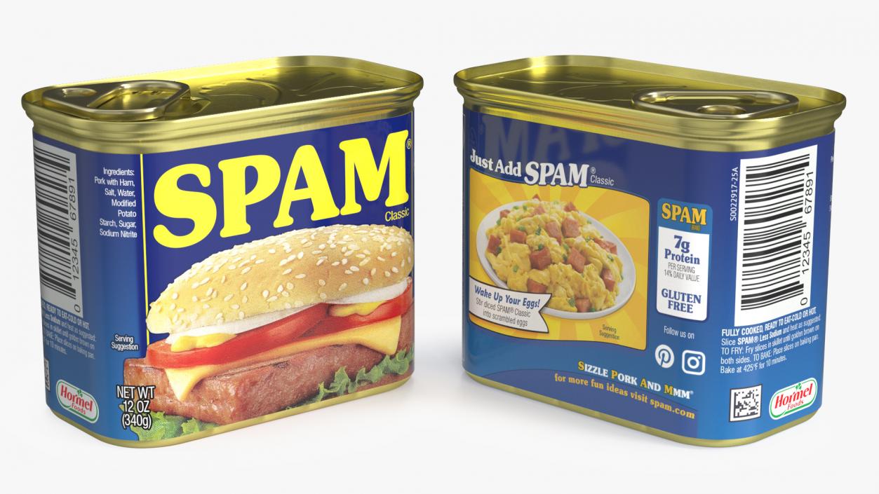 3D Spam Canned Food Closed model