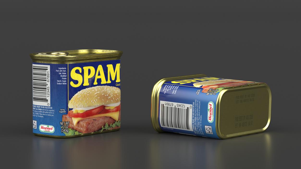 3D Spam Canned Food Closed model