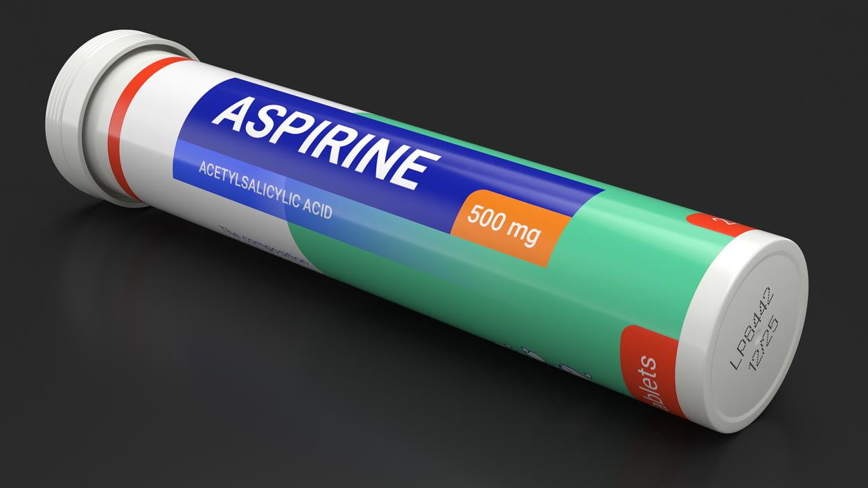 Aspirine Effervescent Package 25 Tabs Open 2 3D model