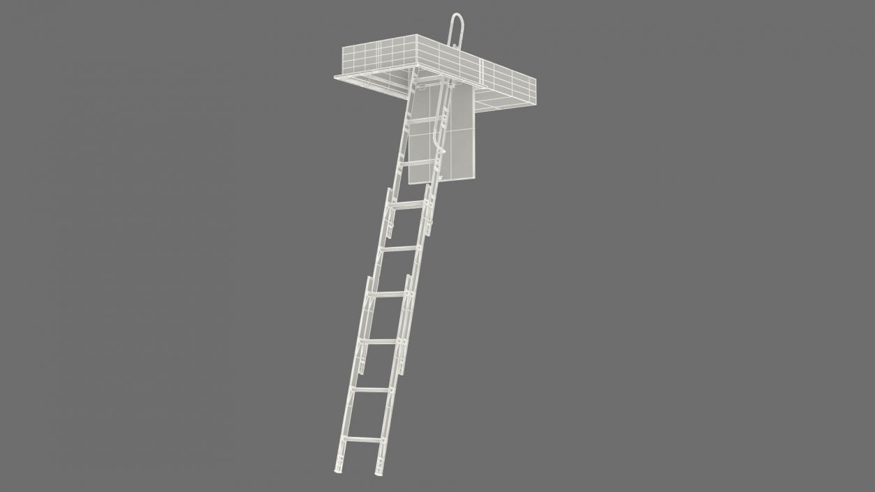 3D Metal Attic Ladder model