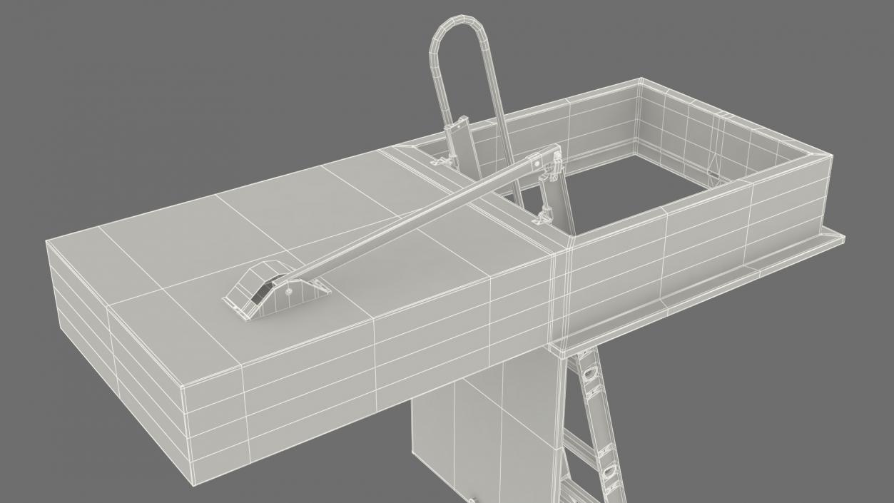 3D Metal Attic Ladder model