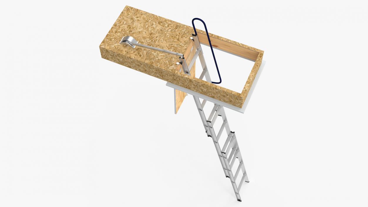 3D Metal Attic Ladder model