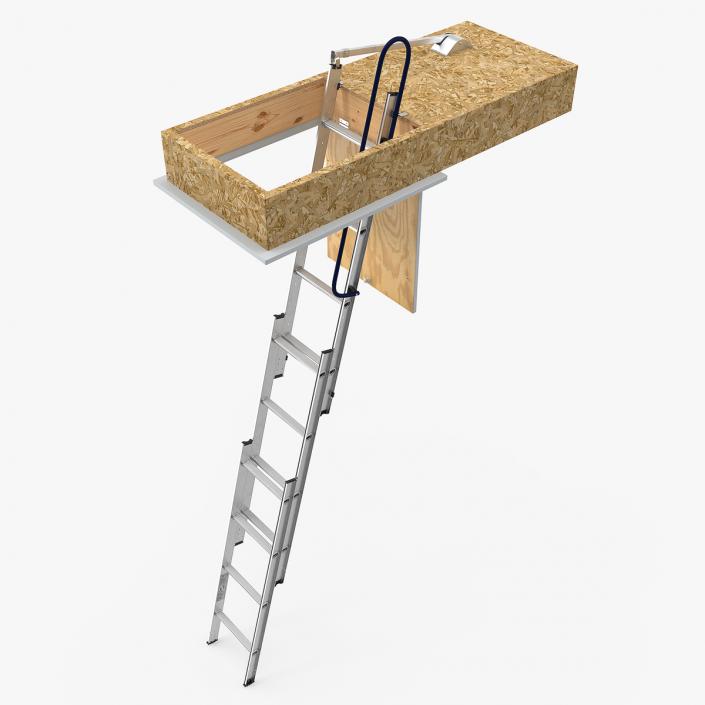 3D Metal Attic Ladder model