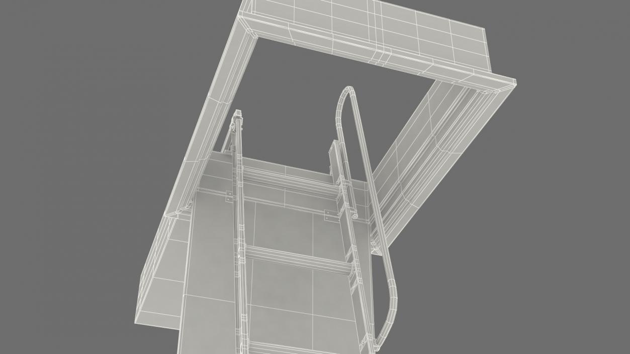 3D Metal Attic Ladder model