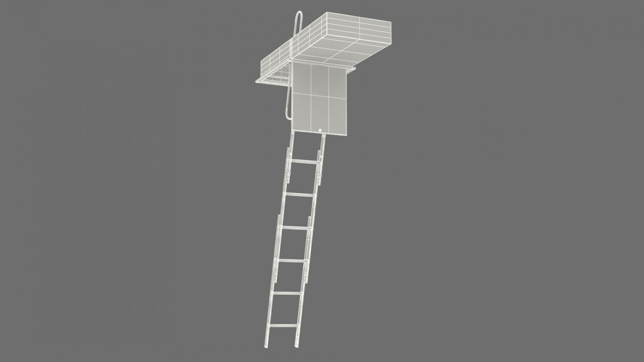 3D Metal Attic Ladder model