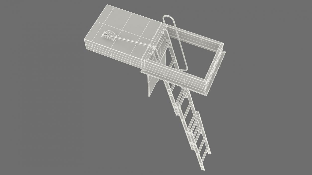 3D Metal Attic Ladder model