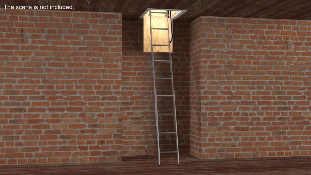 3D Metal Attic Ladder model