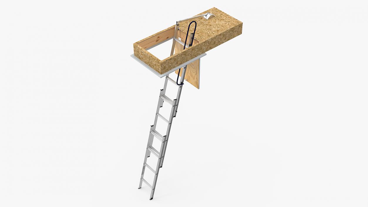 3D Metal Attic Ladder model