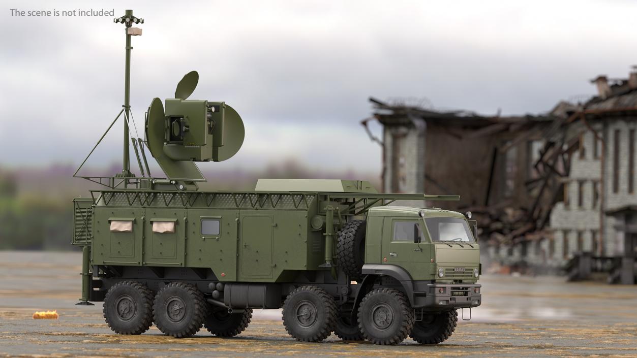 3D model Krasukha 4 1RL257 Mobile Electronic Warfare System