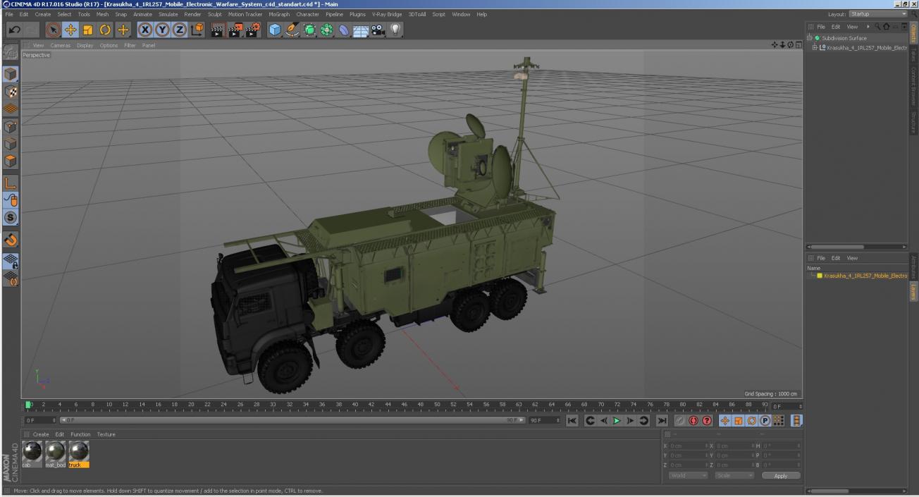 3D model Krasukha 4 1RL257 Mobile Electronic Warfare System