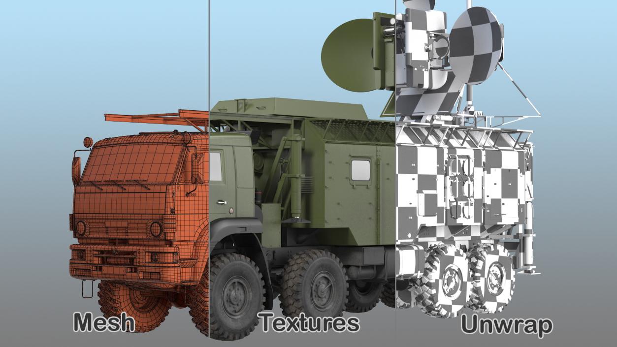 3D model Krasukha 4 1RL257 Mobile Electronic Warfare System