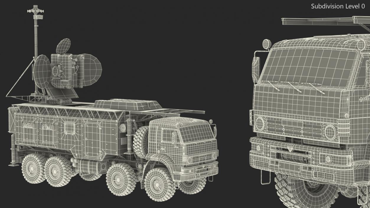 3D model Krasukha 4 1RL257 Mobile Electronic Warfare System