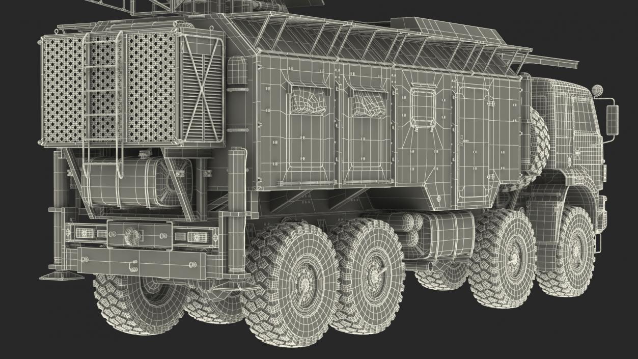 3D model Krasukha 4 1RL257 Mobile Electronic Warfare System