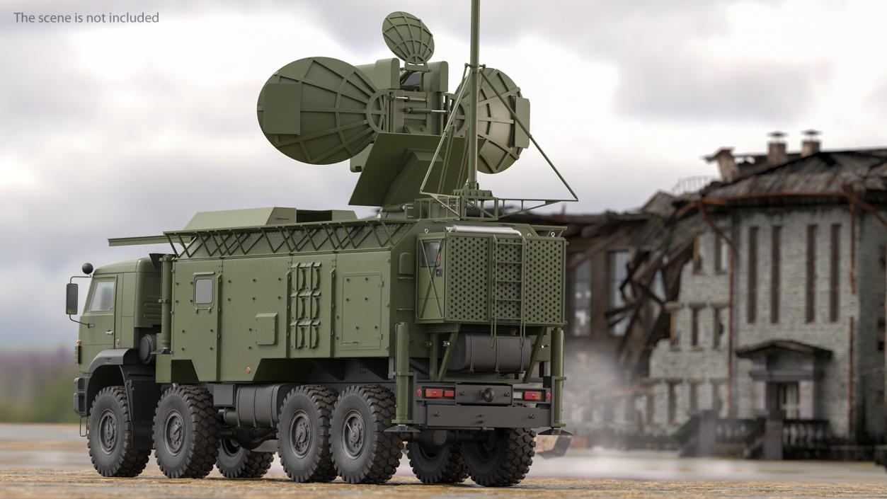 3D model Krasukha 4 1RL257 Mobile Electronic Warfare System