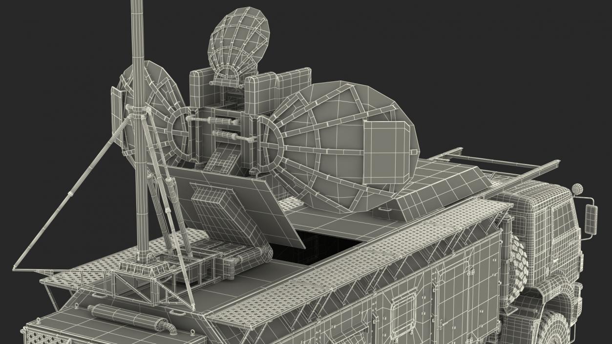 3D model Krasukha 4 1RL257 Mobile Electronic Warfare System