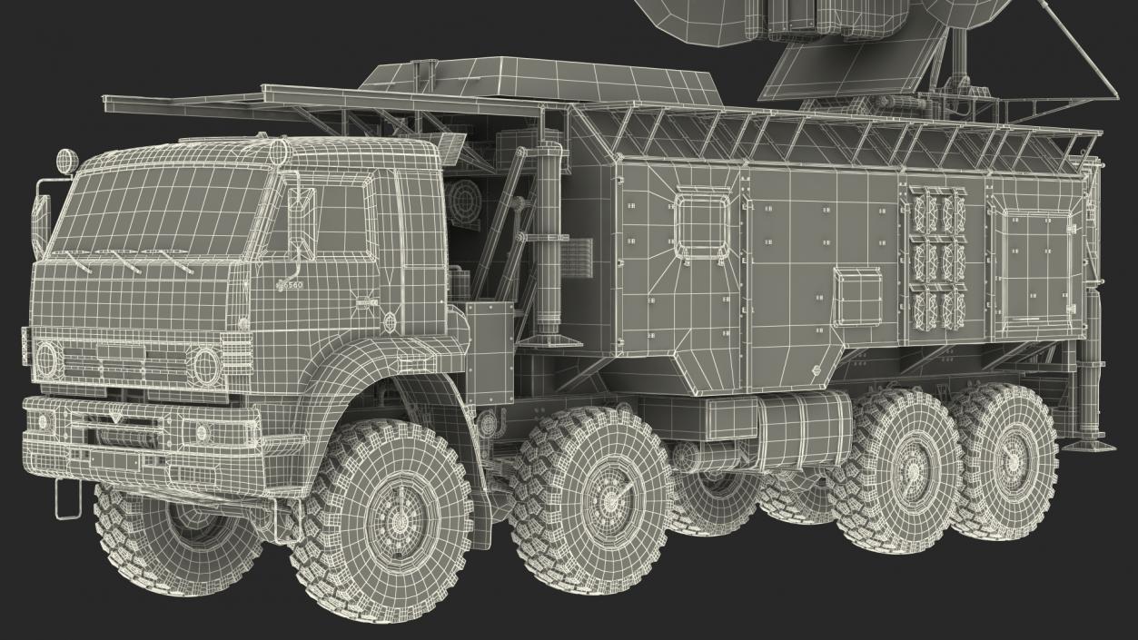 3D model Krasukha 4 1RL257 Mobile Electronic Warfare System