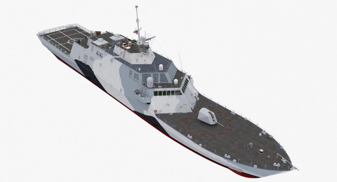 USS Freedom LCS-1 Rigged 3D model