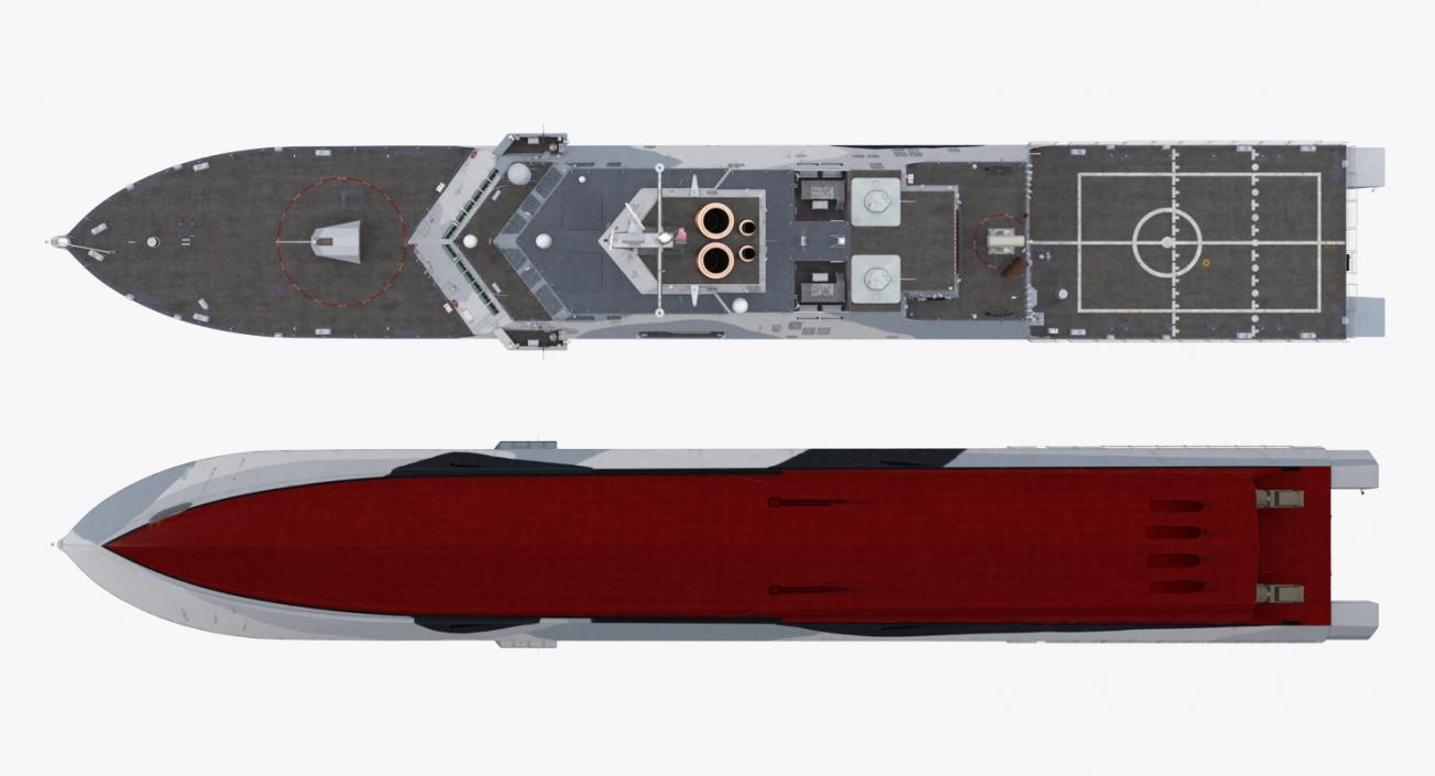 USS Freedom LCS-1 Rigged 3D model