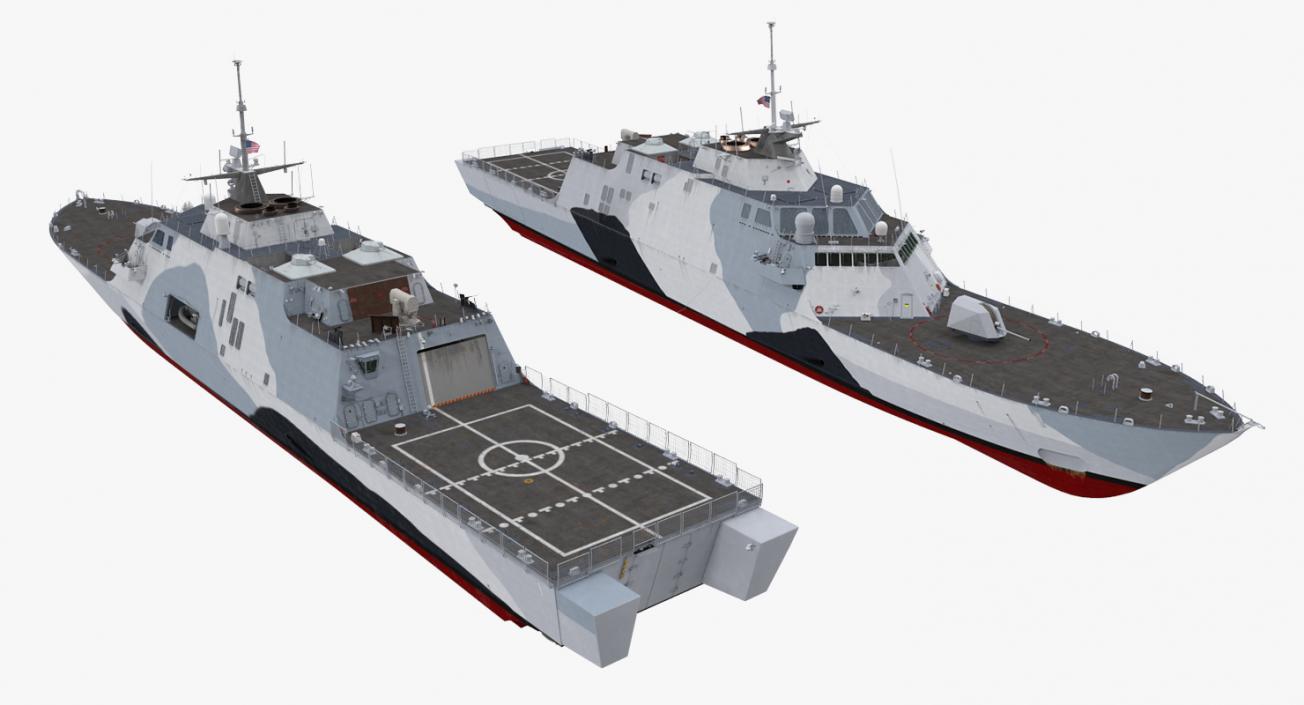 USS Freedom LCS-1 Rigged 3D model